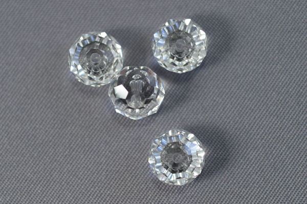 4pc GORGEOUS SPARKLY No 5040 8mm DONUT SWAROVSKI CRYSTAL BEADS